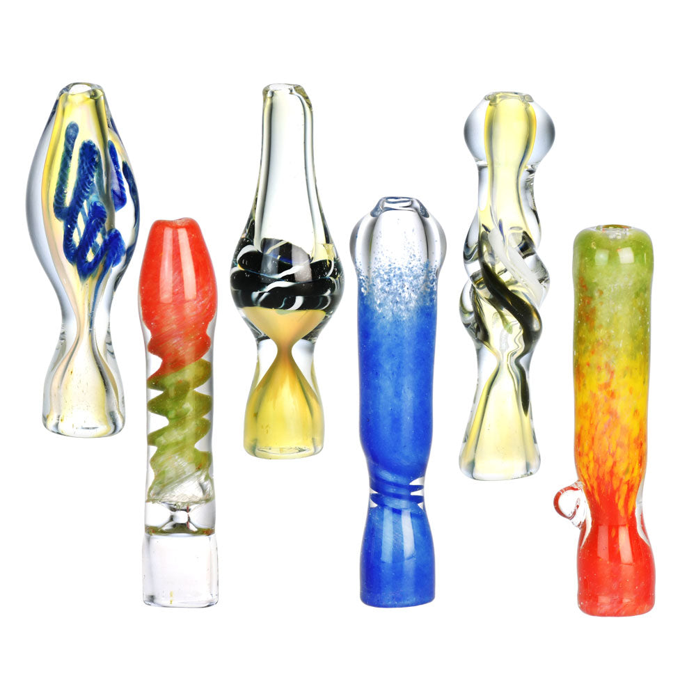 Glass Chillums | 3" - 3.5" | 30pc Bundle | Assorted Styles & Colors