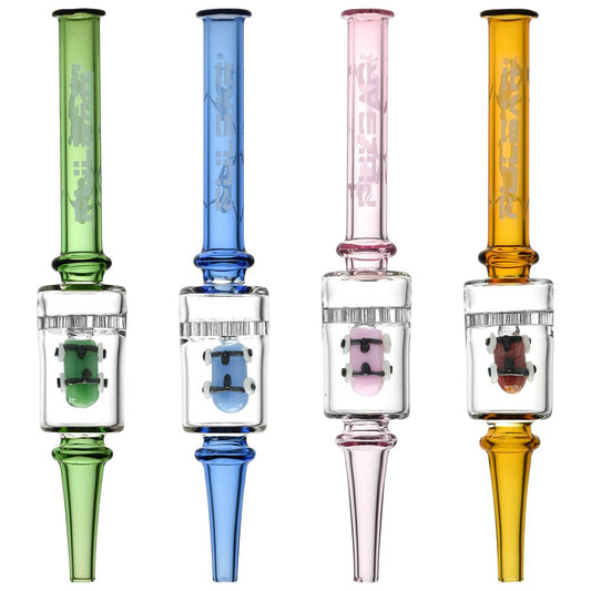 4CT SET - Pulsar Skateboard Glass Dab Straw - 6.5" / Assorted Colors