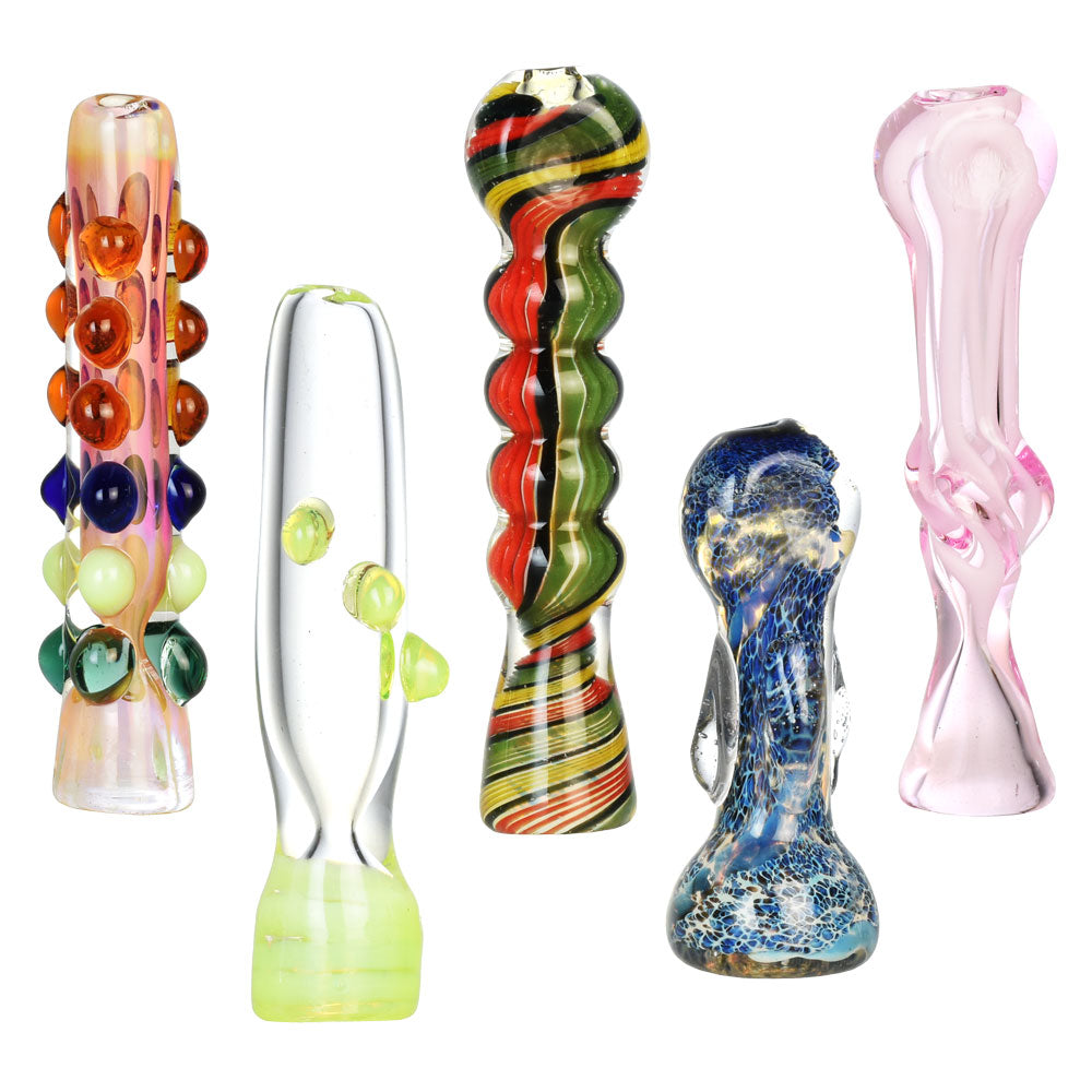 High End Worked Glass Chillum | 2" - 4" | Assorted | 50pc Bundle