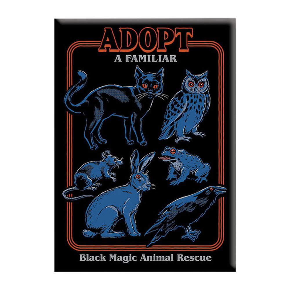 Steven Rhodes Magnet - Adopt A Familiar Black Magic Animal Rescue / 2.5" x 3.5"