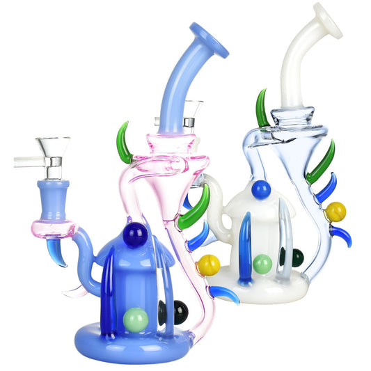 Hornamental Recycler Water Pipe - 9"/14mm F/Colors Vary