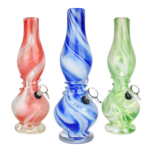 Developing Dreams Soft Glass Water Pipe - 12.25" / Colors Vary