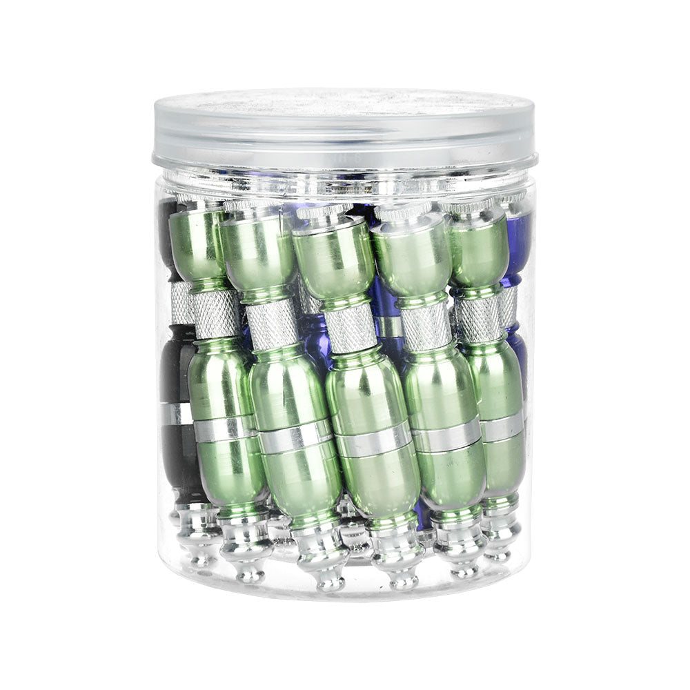 20PC JAR - Straight Capped Metal Pipe - 3.75" / Assorted Colors