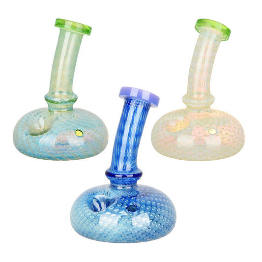3PC SET - Bubble Matrix Mini Vase Hand Pipe - 4" / Assorted Colors