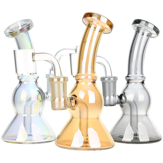 Ease Your Mind Mini Glass Dab Rig - 5.75" / 14mm F / Colors Vary