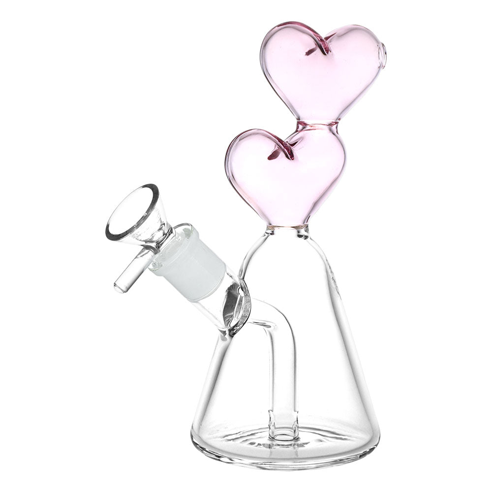 Hearts Converge Glass Water Pipe | 6.75" | 14mm F