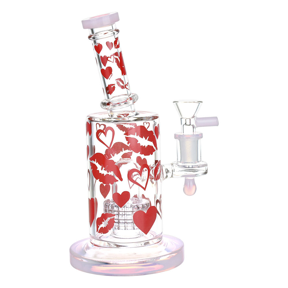 Lipstick Kiss Glass Water Pipe | 8" | 14mm F