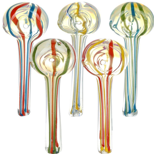 Strictly Fabu Striped Hand Pipe - 3.75" / Colors Vary