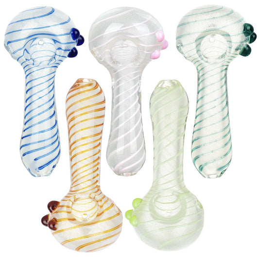 Lovely And Luminous Glow In The Dark Glass Spoon Pipe - 5" / Colors Vary