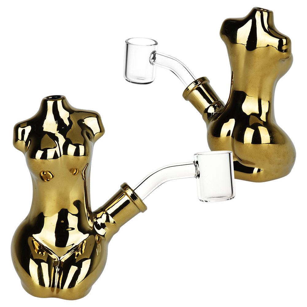 Buxom Body Electroplated Glass Dab Rig - 4.25" / 14mm F