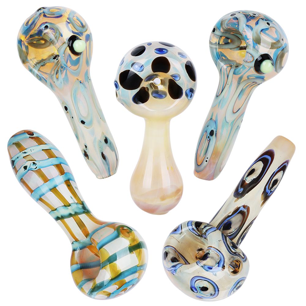 20CT BUNDLE - Distant Atmospheres Glass Hand Pipe - 3" / Assorted Designs