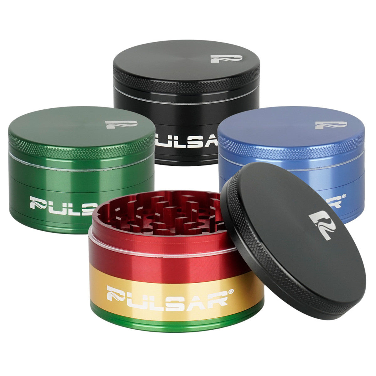 GR760 Pulsar Solid Top Aluminum Grinder - 4pc / 2.5"