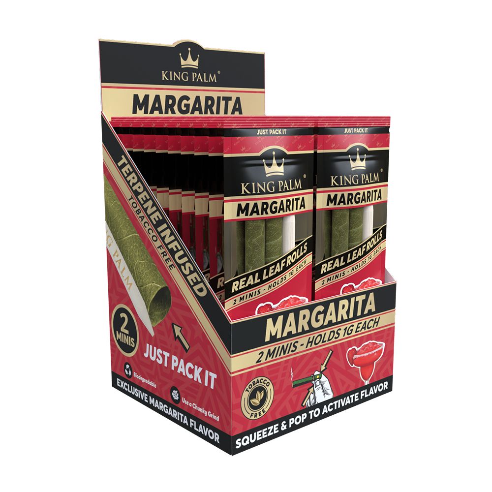 King Palm Slim Pre-Roll Wraps | 2pk | Slim | 20pc Display