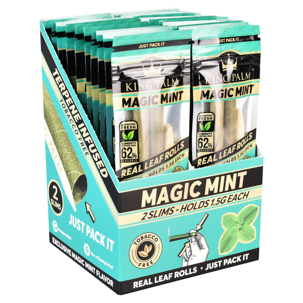 King Palm Slim Pre-Roll Wraps | 2pk | Slim | 20pc Display