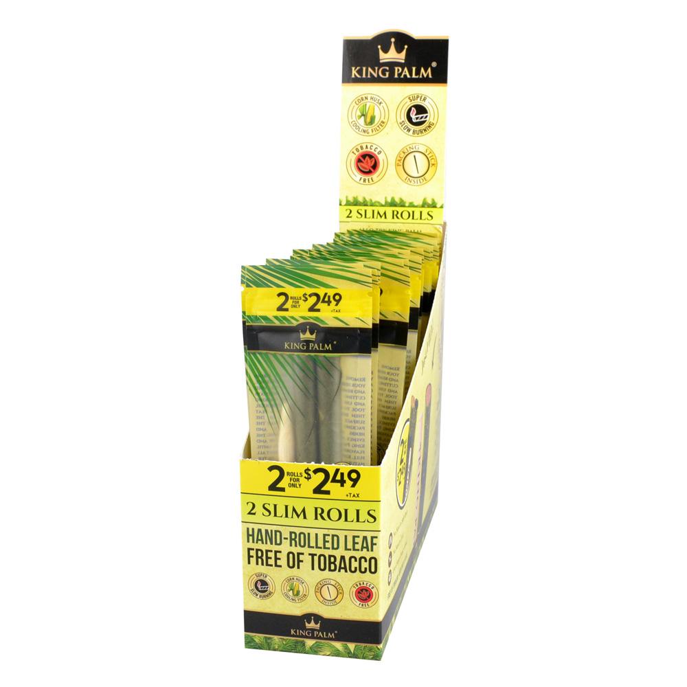 King Palm Slim Pre-Roll Wraps | 2pk | Slim | 20pc Display