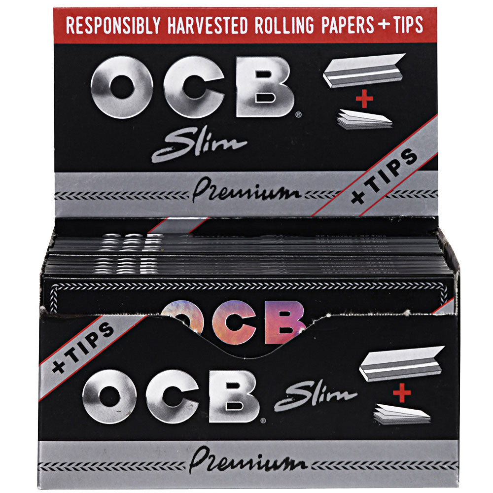 OCB Premium Rolling Papers & Tips | 24pc Display