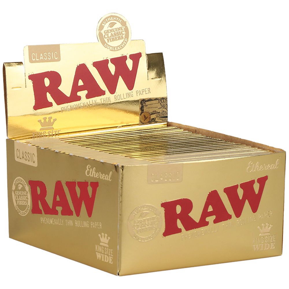 24CT DISPLAY - Raw Ethereal Rolling Papers - Classic / 50pc / 1 1/4"