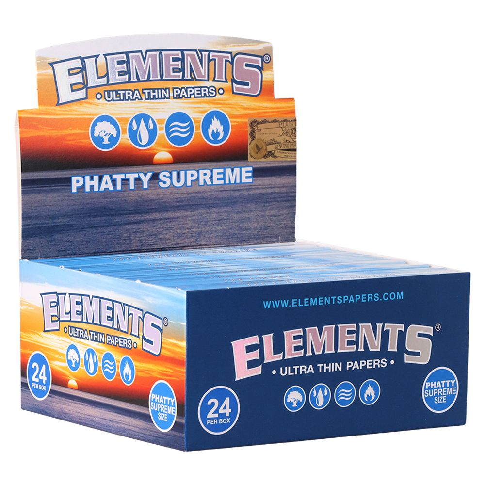 24PC DISPLAY Elements Phatty Supreme Rolling Papers