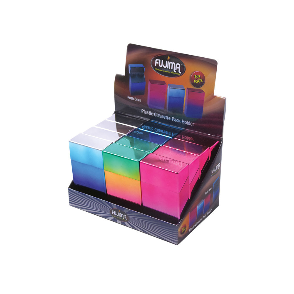 Fujima Gradient Cig Case - 100s | Assorted Colors | 12pc