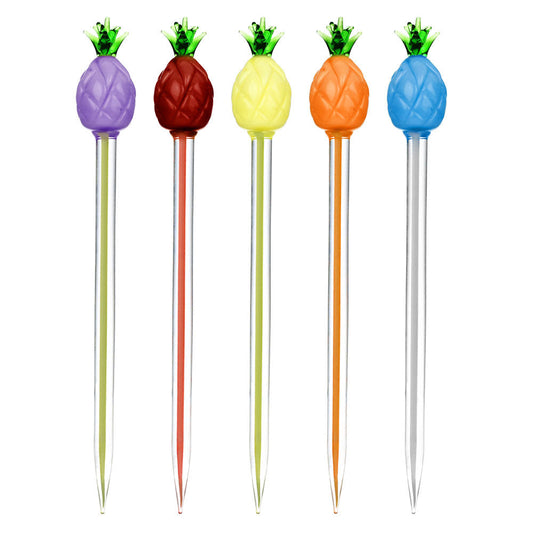 Pineapple Glass Dab Tool - 5" / Colors Vary