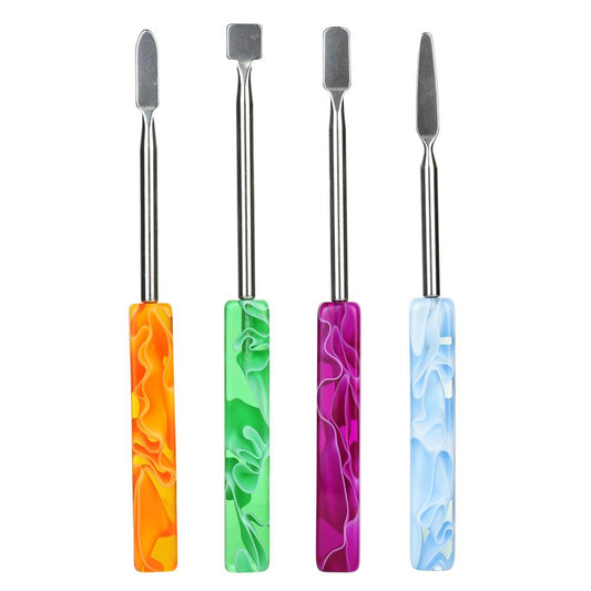 Stainless Steel Dab Tool 4pc Set | Acrylic Handles