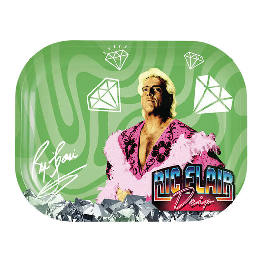 Ric Flair Drip Metal Rolling Tray | Pink Boa Diamond Sky
