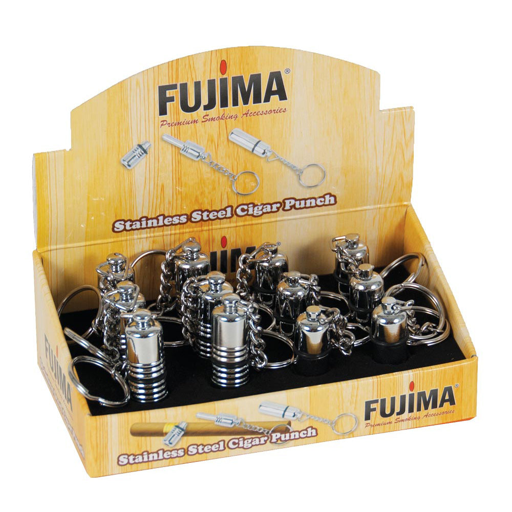 Fujima Stainless Steel Cigar Punch | 12pc Display