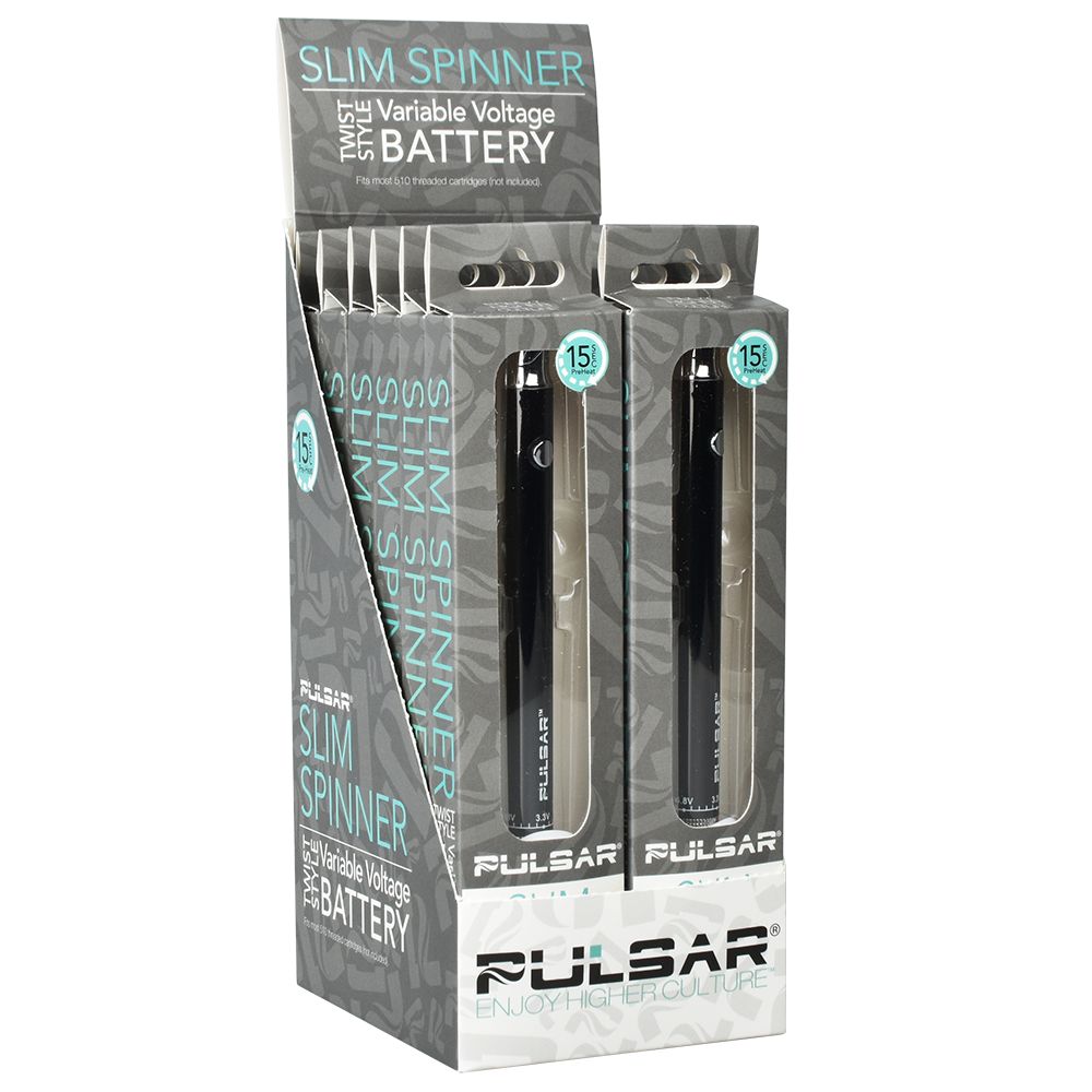 Pulsar Slim Spinner Variable Voltage Twist Style Battery | 400mAh | 12ct Display