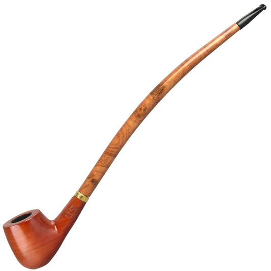 Pulsar Shire Pipes Apple Churchwarden Cherry Wood Tobacco Pipe | 11.5"