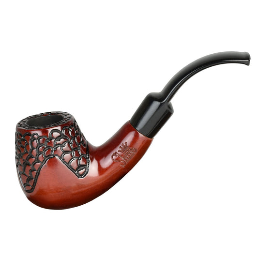 Pulsar Shire Pipes Engraved Bent Brandy - 5.5" / Cherry