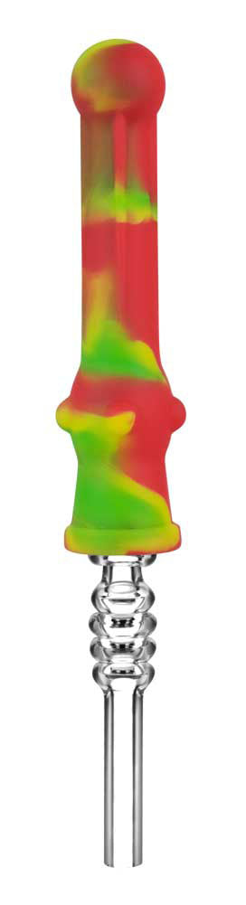 Silicone Vapor Straw w/ Quartz Tip - 7" / Colors Vary