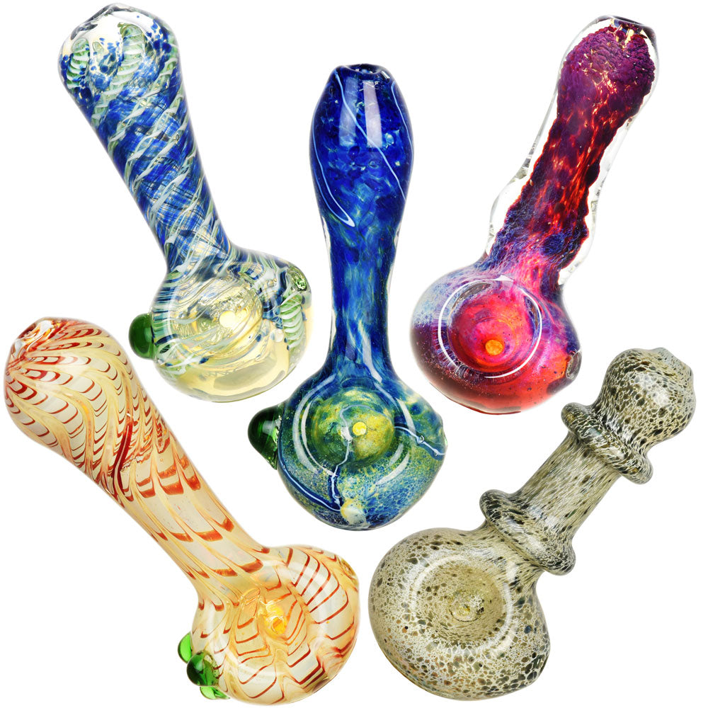 Simple Worked Spoon Pipe | 3.25"-3.5" | Assorted | 40pc Bundle