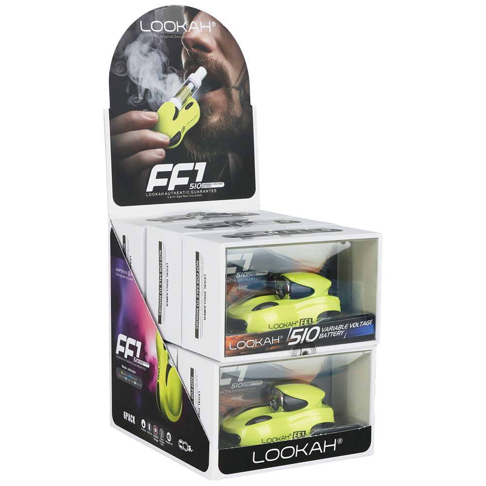 6CT DISPLAY - Lookah FF1 Race Car Variable Voltage 510 Vape Battery -500mAh