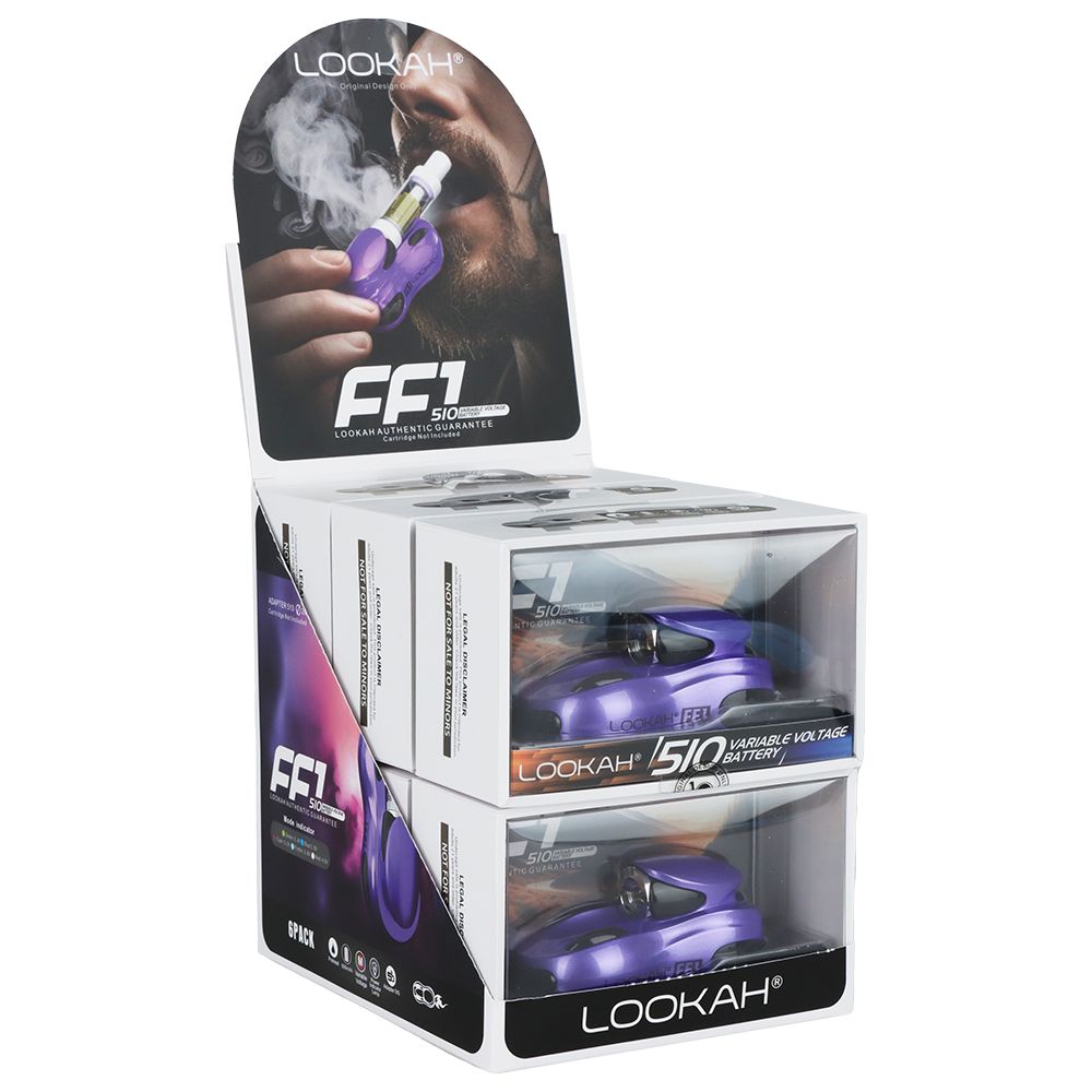 6CT DISPLAY - Lookah FF1 Race Car Variable Voltage 510 Vape Battery -500mAh