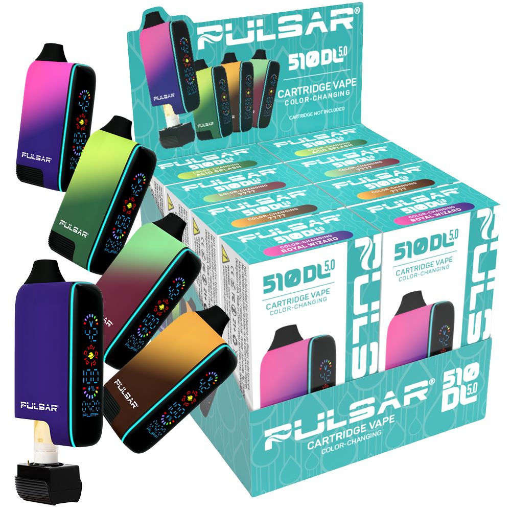 8CT DISPLAY - Pulsar 510 DL 5.0 Digital Screen Battery Thermo Series - 1000mAh / Assorted Colors