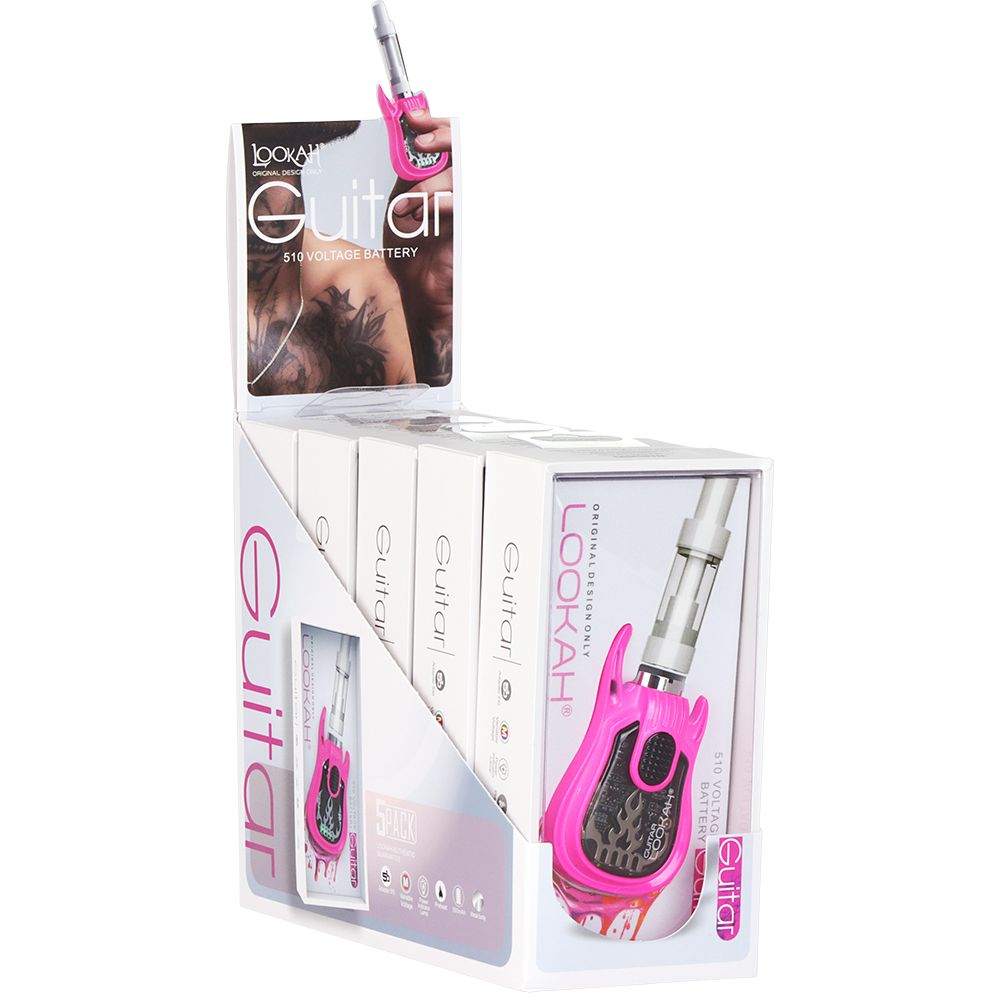 Lookah Guitar Variable Voltage 510 Vape Battery | 350mAh | 5ct Display