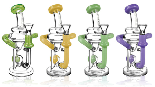 Pulsar Recycler Water Pipe - 7.5" / 14mm F / Colors Vary
