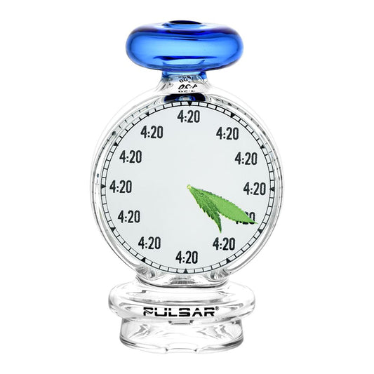 Pulsar 420 Timepiece Bubbler Attachment For Puffco Peak / Pro - 4.25" / Blue