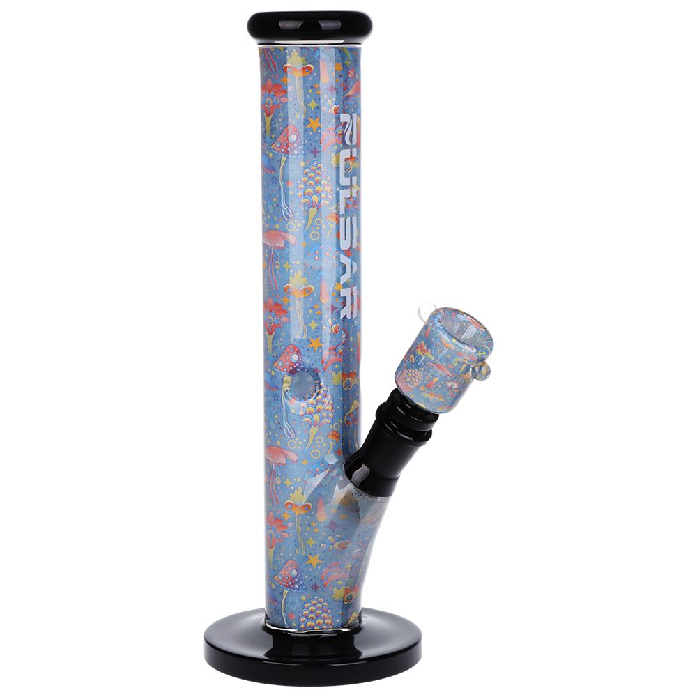 Pulsar Inside Print Straight Tube Glass Water Pipe | 11.25" | 14mm F