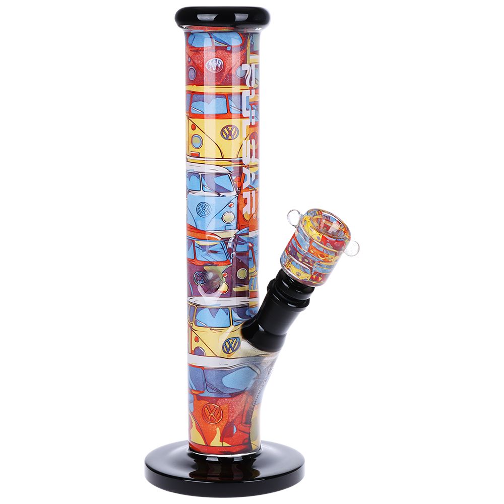 Pulsar Inside Print Straight Tube Glass Water Pipe | 11.25" | 14mm F