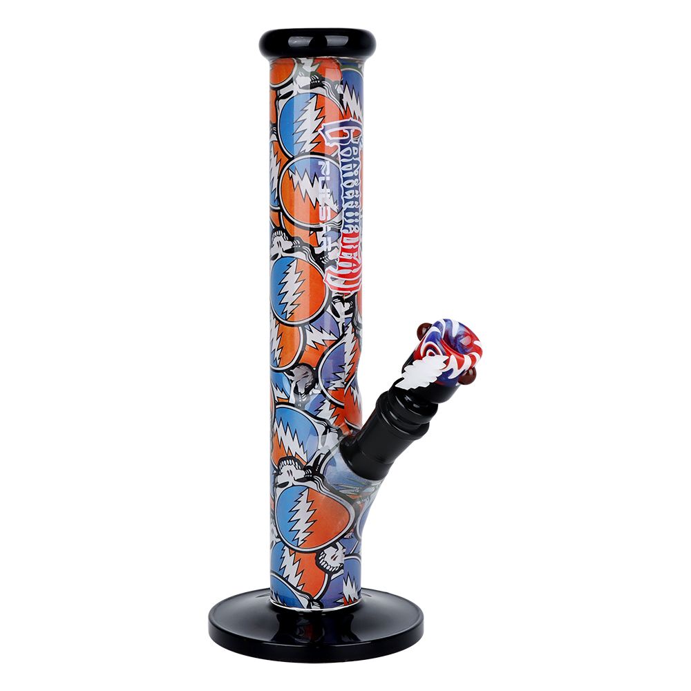 The Grateful Dead x Pulsar Inside Print Straight Tube Glass Water Pipe | 11.25" | 14mm F