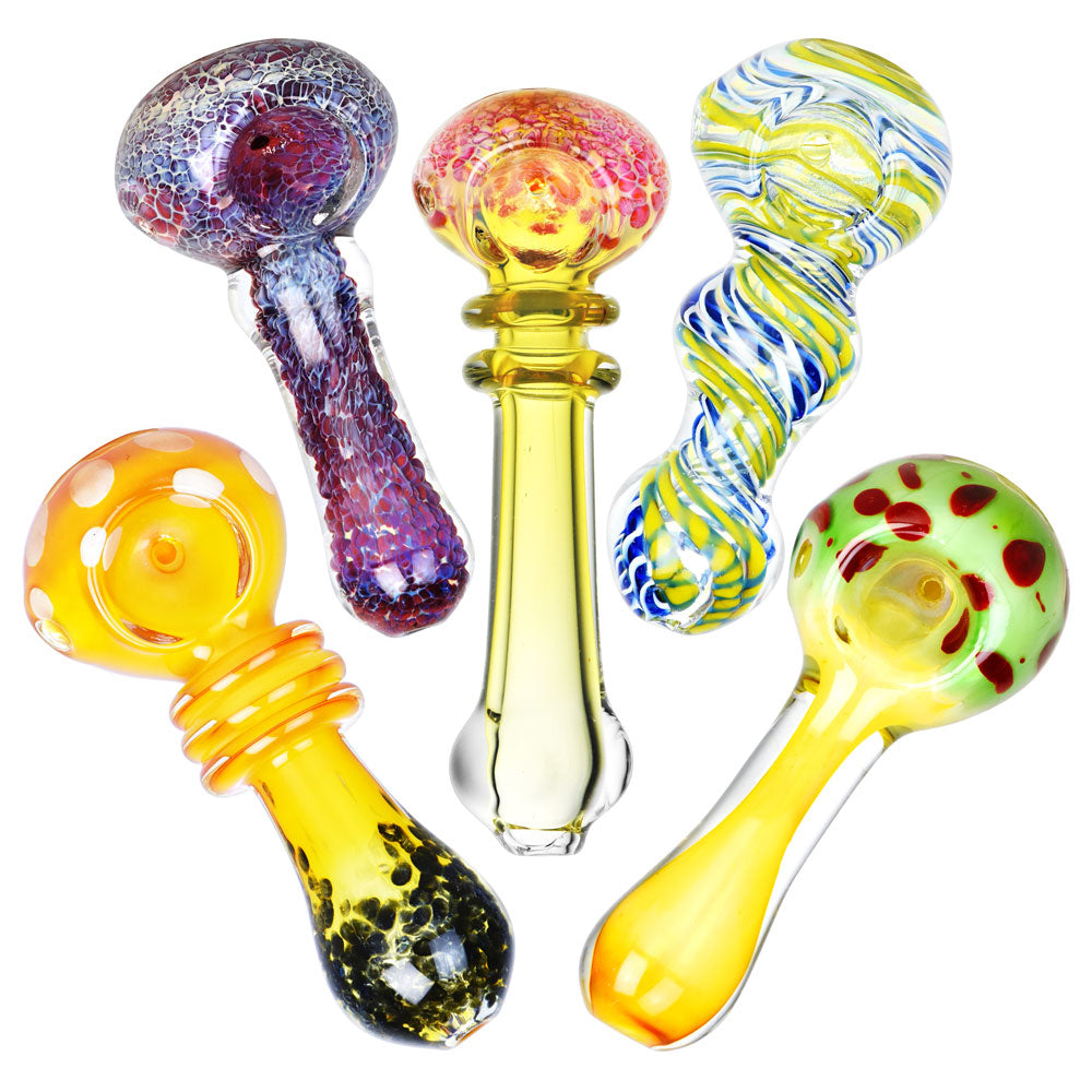 Fancy Worked Spoon Pipe | 3.25"-3.5" | Assorted | 40pc Bundle