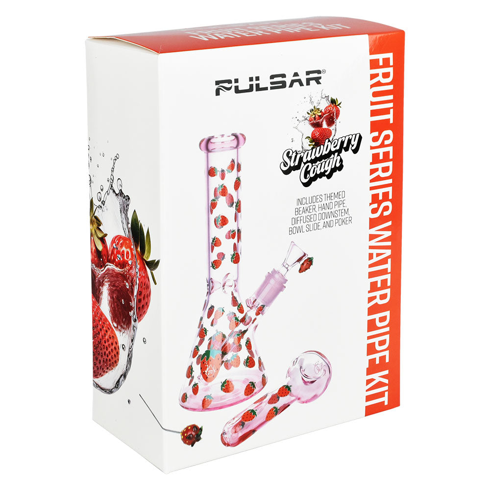 Pulsar Fruit Series Strawberry Cough Herb Pipe Glow Bundle