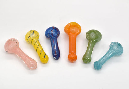 2" - 2.5” Peanut Hand Glass - Assorted Colors - (Various Counts)