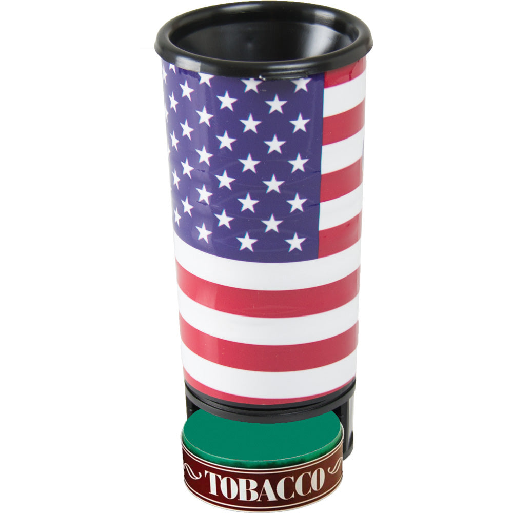 Spit Bud Spittoon W/ Can Cutter | US Flag