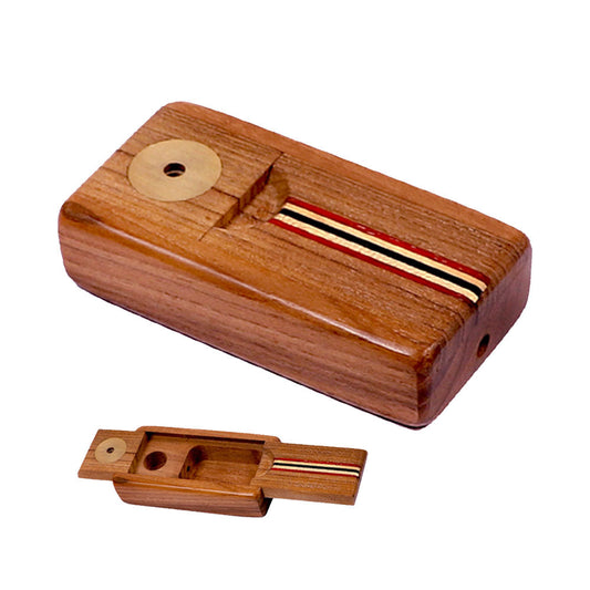 Sneaky Tokes Stash 'N Go Wood Smoking Pipe | 3.5"x1.75"