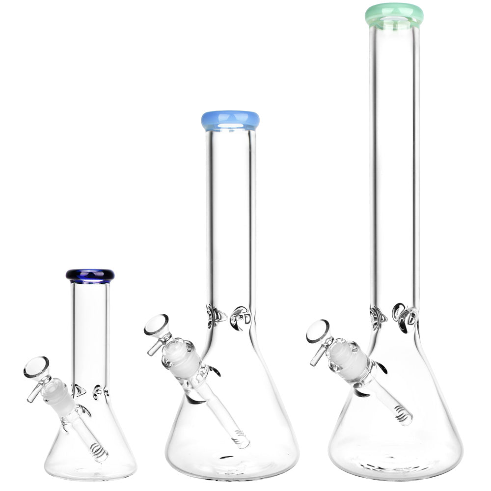 Classic Glass Beaker Light Water Pipe | 14mm F | Colors Vary