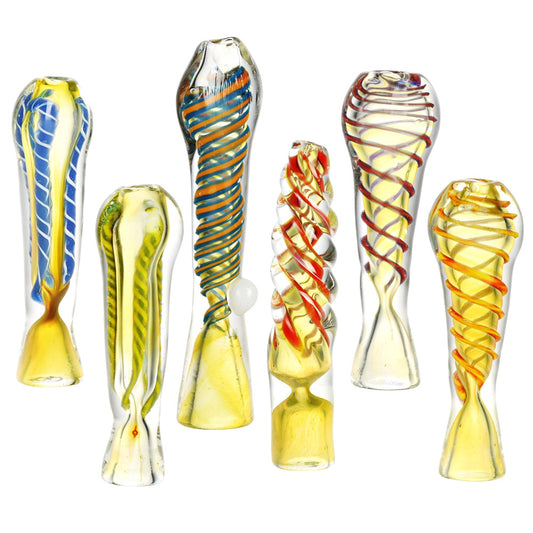 Classic Glass Chillum | 3" - 4" | Assorted | 50pc Bundle
