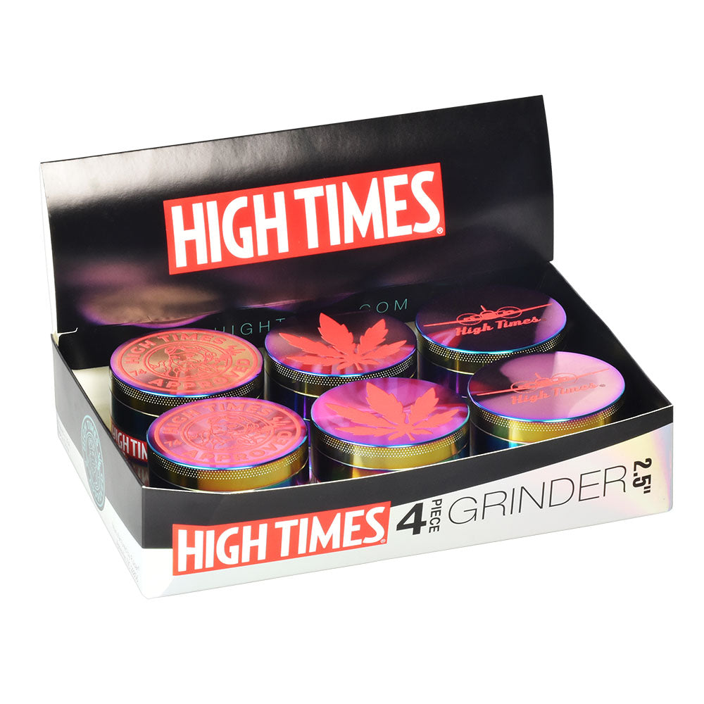 High Times® Metal Grinder | 4pc | 2.5"| Chameleon | 6pc Display