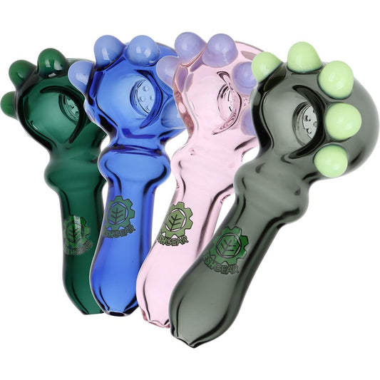 4CT BUNDLE - SeshGear Marble Madness Glass Spoon Pipe - 4" / Assorted Colors